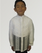 Boys' Barong White Corinthian Organza 100254 White Boys' Barong White Corinthian Organza 100254 White